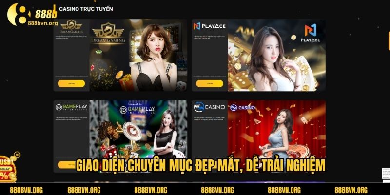 Giao diện chuyên mục đẹp mắt, dễ trải nghiệm