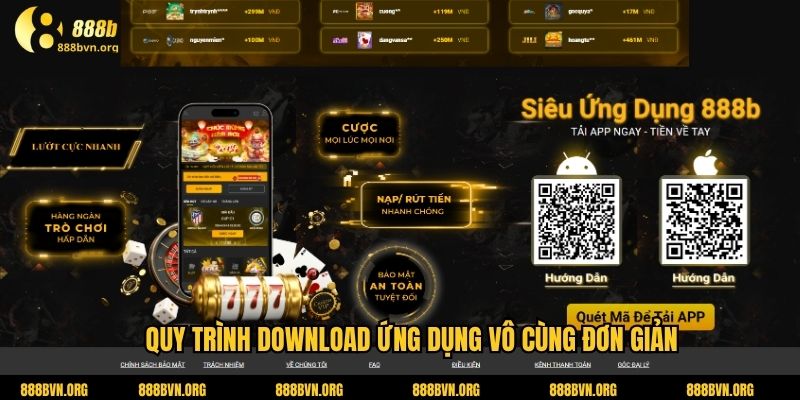 Quy trình download ứng dụng vô cùng đơn giản